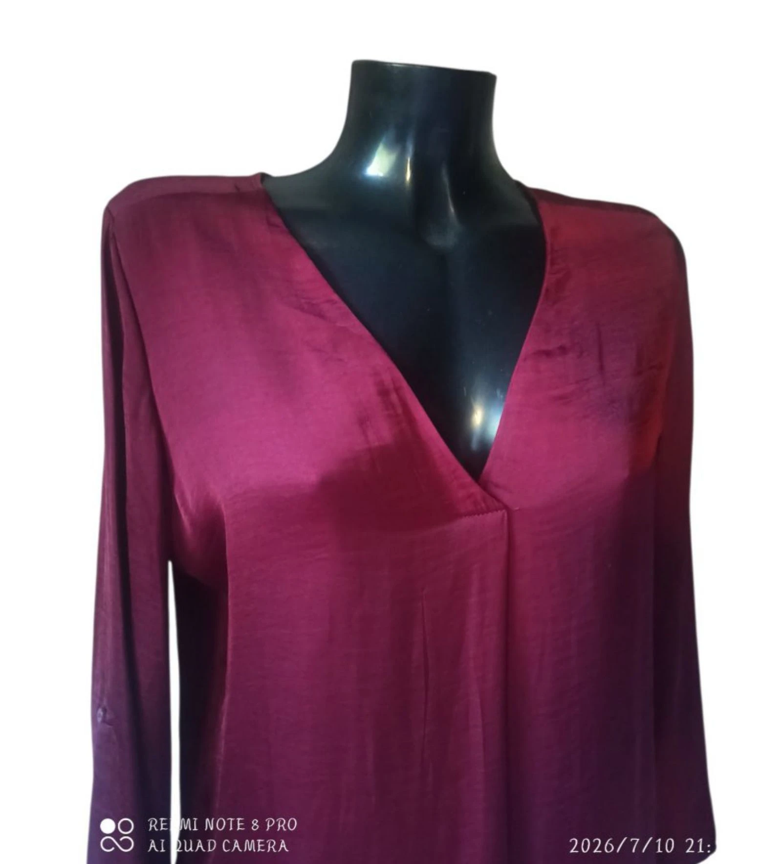 Floderse top in bordeauxkleur – photo 5